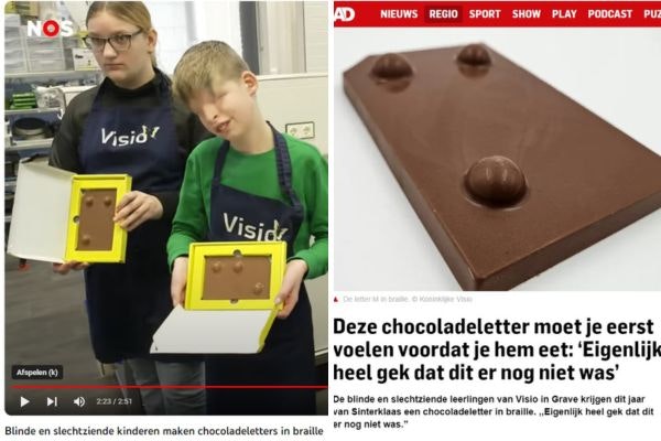 braille chocoladeletters in de media